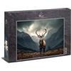 Ulmer Puzzleschmiede Puzzle da 1000 pezzi Lord of the Valley - Maestoso motivo cervo in un paesaggio di montagna - Scena selvaggia espressiva - Qualità puzzle Made in Germany