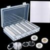 TOJYUUB 100 capsule per monete con anelli in schiuma (17-30 mm) per argento, monete commemorative