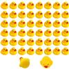 Voarge 50 Pezzi in Gomma Ducky, Giocattolo Classico per Vasca da Bagno, Mini Anatra per Grandi e Piccini, Doccia, Compleanno, Articolo per Feste