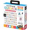 HEADU - Scrittura Guidata Grande Alfabetiere -Prescrittura, Alfabeto e Parole |Gioco Educativo Bambini 3-6 Anni, Impara a Leggere e Scrivere Ricalcando le Lettere ad Incavo, Idea Regalo, Made In Italy