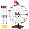 Lusacy Ruota della fortuna, 30 cm, ruota della fortuna da girare con pennarello e gomma per giochi della lotteria, giochi di parole, feste di carnevale (14 slot)