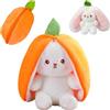 Yhjxly Peluche a forma di carota con chiusura lampo, 24 cm, colore arancione, regalo di Pasqua per bambini, ragazze e ragazzi