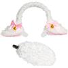 YUEXNKO Animale Pecore Costume Set,set di Costumi Animali Fascia,Pecore Orecchie e Coda Set,Vestiti Carnevale Bambina,Costumi Animali da Orecchie per Animale Costume Cosplay Festa di Costume Fancy Dress Party