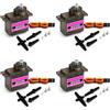 Geekstory MG90D - Micro servo digitale da 9 g, 180 gradi, ingranaggi completamente in metallo per modellini radiocomandati robot, braccio auto, fai da te (confezione da 4)