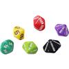 Kisangel Set di 6 Dadi da Gioco in Plastica per Tavolo, Multi Facce | Progetti Didattici, Formato Leggero e Facile da Trasportare, Confezione da 6 Pezzi Colore Casuale
