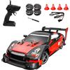 Hylukon RC Drift Auto, 2,4 GHz 1/16 Auto Telecomandata, Alta Velocità 30 km/h 4WD Auto da Corsa con Controllo Remoto e Luci, Auto Giocattolo Elettrica Regalo per Bambini RTR