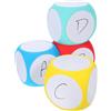 LRXIYODE Set di 4 Dadi in Eva Cancellabili a 6 Facce da 10cm, Strumento Didattico Creativo per Progetti Educativi e Festa Scuola Decor, per Attività di Gruppo