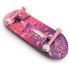 SPITBOARDS Set completo per fingerboard in legno, da 34 mm, set completo per assemblaggio, legno a 5 strati, per Trucks con scanalature di blocco, ruote CNC Bearing Wheels, Real Wear Graphics, Laser