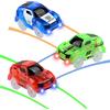 Hoshin Tracce Auto Accendi le auto giocattolo Accessori per piste da corsa Compatibile con Magic Tracks Replacement I migliori regali per ragazzi e ragazze (confezione da 3)