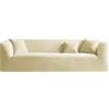 KYJSW Velluto Copridivano Chesterfield 1/2/3/4 Posti Fodera Per Divano Elasticizzato Fodere Per Cuscini Antiscivolo Antimacchia Lavabile (Beige,XL SOFA)