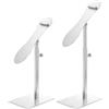 QUARKZMAN 2Pz Scarpe Espositore Supporto Altezza Regolabile Rialzi Argento | Supporto Piano Lavoro Metallo Scarpe Rack Acciaio Inossidabile Tacco Alto Scarpe Espositore Scarpe Rack, per Negozio