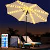 BORDEAG Luci Da Ombrello Solare,104 LED 8 Modalità Luce Solare Per Ombrellone Con Telecomando,Illuminazione Per Ombrellone Solare,Striscia Di Luci Per Ombrellone Da Patio Per Esterni,Interni,Impermeabile IP67