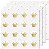 CREATCABIN 128 pz Adesivi Corona Piccola Corona Decalcomania Autoadesiva Impermeabile Planner Adesivo Rotondo Bulk Oro per Certificati Artigianato Sigillo Etichette Bottiglie D'Acqua Bagagli 2.5x2.5cm