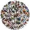 MORAINJAY 100 adesivi a forma di dinosauro, classici, impermeabili, in vinile per laptop, telefono, bottiglia d'acqua, skateboard, valigia, chitarra, pad, simpatici, scrapbook adesivi per bambini