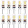 Caldarax 10 Pezzi G4 LED Lampadina 2W 12V, Equivalenti a 20W Lampada Alogena, Bianco Freddo 6000K, 200LM, Non Dimmerabile, Nessun Sfarfallio, Risparmio Energetico a LED, per Cappe, Lampadari