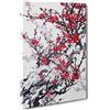 ConKrea Quadro su Tela Canvas - INTELAIATO - Pronto da Appendere - Colori Autunno - Illustrazione Acquerello - Acero Rosso Giapponese Hokusai - 30x40cm - Senza Cornice - (cod.1119)