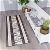 TAPISO Dream Tappeto Runner Passatoia per Corridoio Cucina Ufficio Entrata Ingresso Sala Design Moderno Motivo Geometrico Astratto Linee Scarabocchi di Grigio Crema Pelo Corto 70 x 110 cm