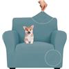Ystyle Elasticizzato Copridivano 1 Posto Con Braccioli, Azzurro Chiaro | Universale Fodera Divano, Copridivani Antigraffio Gatto Antiscivolo Antimacchia, Moderno Sofa Cover Lavabile