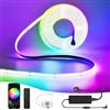 SUBOSI 10M WiFi Striscia LED RGB COB luminosa LED, 24V Striscia LED COB RGB dimmerabile con telecomando e alimentatore, striscia luminosa LED ad alta densità 576LEDs/M,compatibile con Alexa, Google home