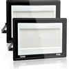 Yuaiosn 2 Pezzi Faretto LED da Esterno 200W, IP66 Impermeabile Faretto LED Esterno, 20000LM Faro LED Esterno, 1M Cavo Bianco Freddo 6500K, per Giardino, Garage, Campo Sportivo