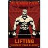 DOODLREAM Retro Old Man Gym Lifting Metal Tin Sign Wall Decor 30,5 x 20,3 cm