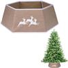 SHATCHI Base per albero di Natale, 68,1 cm, pieghevole, in iuta, per decorare l'albero di Natale