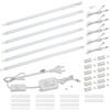 DA LIGHT Lampada da incasso LED con interruttore 8,5 W 760 lm 4000 K bianco neutro, barra luminosa per cucina, illuminazione per vetrine e armadi, con 6 x 26 cm di strisce per cucina e armadio, espandibile