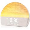 Yorrimmu Sveglia Simulazione Dell'alba, Wake-up Light, Sveglia da Comodino, Rumore Bianco, Simulazione dell'alba, 30 Suoni per Dormire, Timer di Spegnimento Regolabile, 10 Luminosità，per Camera da letto