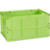 Relaxdays Cassetta Pieghevole, Stabile, da Lavoro, Plastica Resistente, 60L, HLP 31,5 x 58,5 x 40 cm, Verde