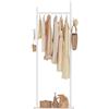 GUOHNHE Appendiabiti Ingresso Grande in Metallo, 50x30x175 cm, Bianco | Porta Abiti da Terra, Attaccapanni con 2 Ganci Lastra Roccia, Stand Appendino da Terra Grande Capacità Camera Letto