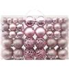 vidaXL Set di palline di Natale, 100 pezzi, decorazione dell'albero di Natale, decorazione di Natale, giardino, patio, terrazza, esterno, rosa