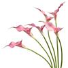 Urier 6 fiori artificiali di calla, fiori artificiali in lattice realistici al tatto, stelo lungo 56 cm, fiori artificiali per fai da te, bouquet di nozze, feste, casa, centrotavola, decorazione (rosa