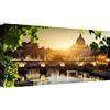 canvashop Quadri Moderni Roma San Pietro 120x60 cm Stampa Su Tela Canvas | Città Italia, Ponte, Quadro Soggiorno