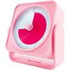 QUMOX Timer visivo F9, Rosa | Disco colorato per visualizzare fino a 60 minuti, con avviso silenzioso, basso o forte e ricarica USB-C.