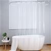 Loti Living Tenda Doccia 180 x 200 cm - Resistente alla Muffa e all'Acqua - Materiale PEVA - Tenda Vasca da Bagno - Ganci Inclusi - Transparant