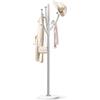 Yorbay Appendiabiti Albero Acciaio Inox: Base in Marmo, 9 Ganci (Argento) | Struttura Autoportante Salvaspazio per Cappotti Borse Cappelli Sciarpe - Metallo Resistente per Ingresso Camera da Letto