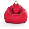 DOTBUY-SHOP Pouf Poltrona a Sacco Gigante,Colore Solido Bean Bag Bambini & Adulti (Senza Imbottitura), Morbido e Accogliente Puffo per Sedersi Poltrona da Lettura per Soggiorno (M,Rosso)