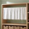 Naapesi Tenda da Cucina con Pizzo 150x60/45 cm - Tenda Bistrot Semi-Trasparente in Effetto Lino - Senza Fori con Asola per Asta - Tenda per Soggiorno, Camera, Scaffali (Pizzo lavanda 150 * 60)