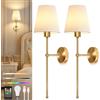 Ketom 2 Pezzi Applique da Parete Interno, Lampada da Muro Ricaricabile, Oro | Lampada da Parete Interno Senza Fili, Dimmerabile, 3 Temperatura Colore, 8 RGB, Plafoniere da Parete con Telecomando, Timer