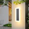 YUEEU 30CM Applique da Parete Esterno Alluminio LED Wall Outdoor 3000K IP65 | Moderne Lampada Parete Nero impermeabile Luci Terrazza Giardino Villa Light Corridoio Luce Aplic Muro Lamp Esterne Lungo