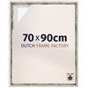 Dutch Frame Factory - Cornice a cassetta 70x90 cm Bianco Vintage - MDF | Cornice a cassetta per tele, Adatta per tele fino a 2 cm di spessore, Senza pannello posteriore né vetro, Made in Holland