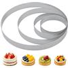PETERMALLON 4 Pezzi Anello Microforato Crostata Ø 8/10/15/20 cm, Stampo Microforato per Crostate, Anello per Torte in Acciaio Inox 304, Stampo Crostata, Alti 2 cm, per Pasticcini, Torte Mousse, Muffin