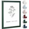 Haak Cornice portafoto moderna stabile Miko verde abete, 50 x 60 cm, cornice per immagini, certificati, poster, puzzle, colori pastello