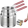TIANLIN 2 Pezzi Cestello per Friggere, 12/14/16 cm Cestino per Patatine | Cestino Friggere in Acciaio Inox, Cestello per Pasta Separata con Manico Rimovibile, per Frittura, Sbollentatura, Risciacquo