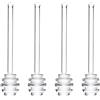 Vartyscoq 4 mini bastoncini in vetro trasparente per miele, cucchiaio per mescolare miele, marmellata, barattoli, erogare gocce di marmellata, bomboniere