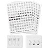 GOMAKERER 600pz Etichette Adesive per Interruttore Della Luce, 33 Designs Adesivi Trasparenti per Interruttori, Etichette per Centralini per La Casa, Cucina, Bagno, Scuola D'Ufficio, 15x15 XMM