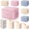 WOOWAIR 6 Pezzi di Organizzatore Autocomprimente Ultra Spazio 52x42x60cm, 3 Colori Borse Autocomprimenti, Grandi Borse Organizer Auto-comprimibili e Mobili per Piumoni e Abbigliamento