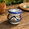 Generico Posacenere in Ceramica Marocchina Decorata e Intagliata a Mano 6x6 cm - Artigianato Tradizionale Elegante 2506260901