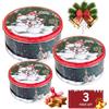 YAOYIN 3 Pezzi Scatole Biscotti Natale, Scatole per Biscottis Natalizi Lamiera, Barattolo Snack Natale con Coperchio, Scatola di Latta Natalizie Rotonda per Caramelle Tè Caffè Biscotti Regali