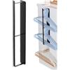 QARIDO Supporto da Parete per Appendiabiti | Organizer Porta Grucce Senza Perforazione, Salvaspazio per Guardaroba, Balcone e Clip